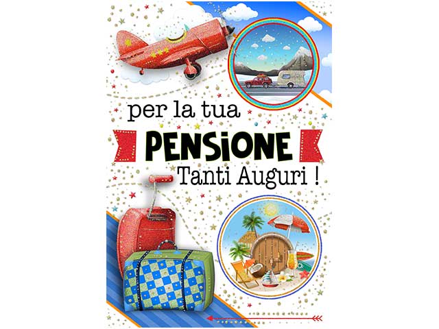 Biglietto di Auguri Pensione - Lei — Cartolina